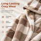 ✨ Cozy Plaid Character | Women’s Oversized Plaid Hooded Plush Cardigan