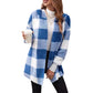 ✨ Cozy Plaid Character | Women’s Oversized Plaid Hooded Plush Cardigan