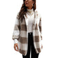 ✨ Cozy Plaid Character | Women’s Oversized Plaid Hooded Plush Cardigan