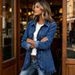 Hot Sale 50% OFF💖Women's Effortless Button Down Denim Shacket