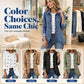 Hot Sale 50% OFF💖Women's Effortless Button Down Denim Shacket