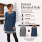 Hot Sale 50% OFF💖Women's Casual Plaid Patchwork Knit Dress