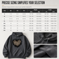 Women's Casual Fleece Hoodie with Leopard Heart Graphic and Kangaroo Pocket