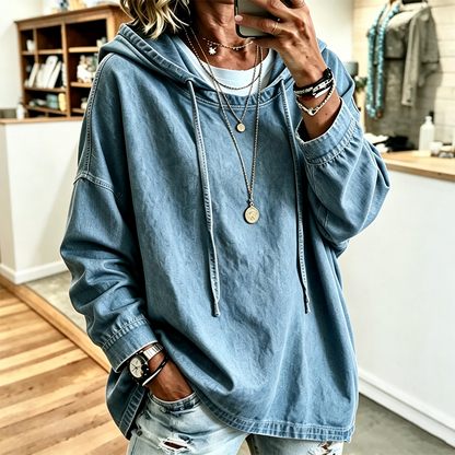 🌸Hot Sale 50% OFF💖Women's Casual Denim Hoodie