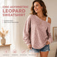 🔥50% OFF NOW!Women's Chic Asymmetric Leopard Print Top