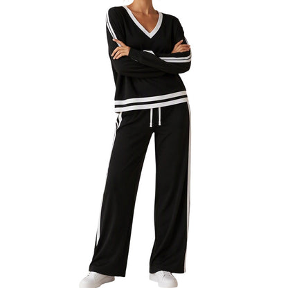 Hot Sale 50% OFF💖Women's V-Neck Pullover & Wide-Leg Pants Set