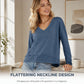 Hot Sale 50% OFF💖Women's V-Neck Loose Long Sleeve Top