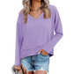 Hot Sale 50% OFF💖Women's V-Neck Loose Long Sleeve Top