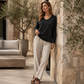 Hot Sale 50% OFF💖Women's V-Neck Loose Long Sleeve Top