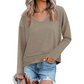 Hot Sale 50% OFF💖Women's V-Neck Loose Long Sleeve Top