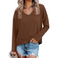 Hot Sale 50% OFF💖Women's V-Neck Loose Long Sleeve Top