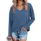 Hot Sale 50% OFF💖Women's V-Neck Loose Long Sleeve Top