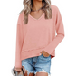 Hot Sale 50% OFF💖Women's V-Neck Loose Long Sleeve Top