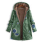 🍂Autumn Hot Sale 59% OFF🔥Women's Vintage Leaf Print Hooded Coat