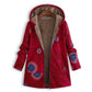 🍂Autumn Hot Sale 59% OFF🔥Women's Vintage Leaf Print Hooded Coat