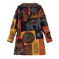 🍂Autumn Hot Sale 59% OFF🔥Women's Vintage Leaf Print Hooded Coat