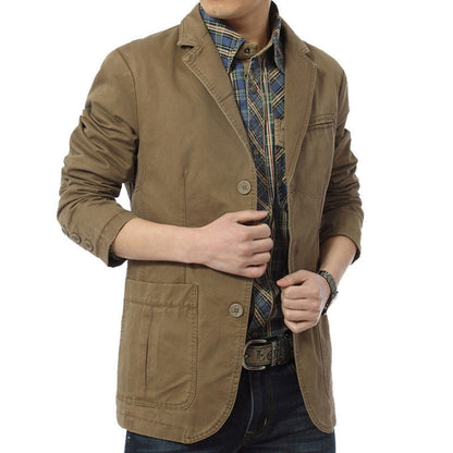 Men's Notch Lapel Slim-Fit Jacket