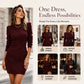 Hot Sale 50% OFF💖Women's Crew Neck Ribbed Knit Bodycon Dress