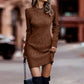 Hot Sale 50% OFF💖Women's Crew Neck Ribbed Knit Bodycon Dress