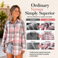 🌸Hot Sale 50% OFF💖Women's Plaid Mid-Length Shirt Jacket