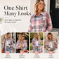 🌸Hot Sale 50% OFF💖Women's Plaid Mid-Length Shirt Jacket