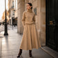 💞 Two Pieces, Effortlessly Elegant | Women's Turtleneck Top & Maxi Skirt Set