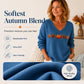 🌸Hot Sale 50% OFF💖Women's Pumpkin Print V-Neck Long Sleeve Top