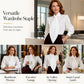 ✨ Refined Everyday Polish | Women’s Tie-Neck Long-Sleeve Blouse
