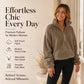 🌸Hot Sale 50% OFF💖Women's Warm Cozy Half Zip Sweatshirt