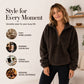 🌸Hot Sale 50% OFF💖Women's Warm Cozy Half Zip Sweatshirt