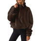 🌸Hot Sale 50% OFF💖Women's Warm Cozy Half Zip Sweatshirt