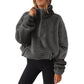 🌸Hot Sale 50% OFF💖Women's Warm Cozy Half Zip Sweatshirt