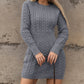 🌸Hot Sale 50% OFF💖Cable Knit Bodycon Mini Sweater Dress