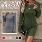 🌸Hot Sale 50% OFF💖Cable Knit Bodycon Mini Sweater Dress