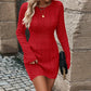 🌸Hot Sale 50% OFF💖Cable Knit Bodycon Mini Sweater Dress