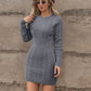 🌸Hot Sale 50% OFF💖Cable Knit Bodycon Mini Sweater Dress