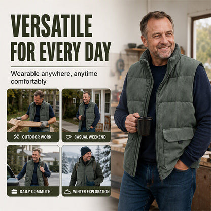 Hot Sale 50% OFF🔥Men's Thickened Corduroy Padded Vest