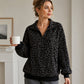🌸Hot Sale 50% OFF💖Women's Leopard Print Quarter-Zip Sweatshirt