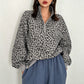 🌸Hot Sale 50% OFF💖Women's Leopard Print Quarter-Zip Sweatshirt