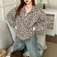 🌸Hot Sale 50% OFF💖Women's Leopard Print Quarter-Zip Sweatshirt
