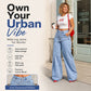 🔥HOT SALE 50% OFF🎁Women's Trendy Asymmetric Overlap Wide-Leg Jeans