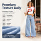 🔥HOT SALE 50% OFF🎁Women's Trendy Asymmetric Overlap Wide-Leg Jeans