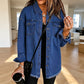 👚 50% OFF NOW! 💙 Women's Raw Edge Ripped Denim Jacket – Street Fashion, Multiple Pockets & Easy to Pair ✨