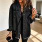 👚 50% OFF NOW! 💙 Women's Raw Edge Ripped Denim Jacket – Street Fashion, Multiple Pockets & Easy to Pair ✨