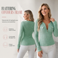 🌸Hot Sale 50% OFF💖Women's Long Sleeve V-Neck Half Zip Knit Top
