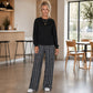 🌸Hot Sale 50% OFF💖Women's Casual Crewneck Top & Printed Pants Set