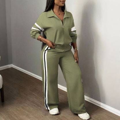 🌸Hot Sale 50% OFF💖Women's Casual Sweatshirt and Wide-Leg Pants Set