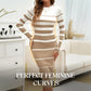 💃Bodycon Fit, Confident Curves🧶 Women's Striped Knit Dress – Hugs Your Silhouette, Flattering & Polished ✨