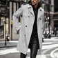 🧥Classic Lapel, Double-Breasted Elegance👔 Men's Double-Breasted Lapel Coat – Solid Color Cut & Refined Buttons ✨