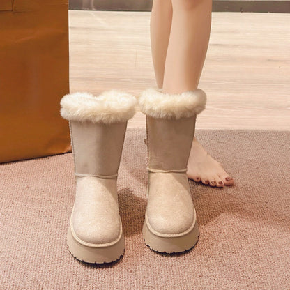 🌸Hot Sale 50% OFF💖Women's Platform Snow Boots with Bow Detail